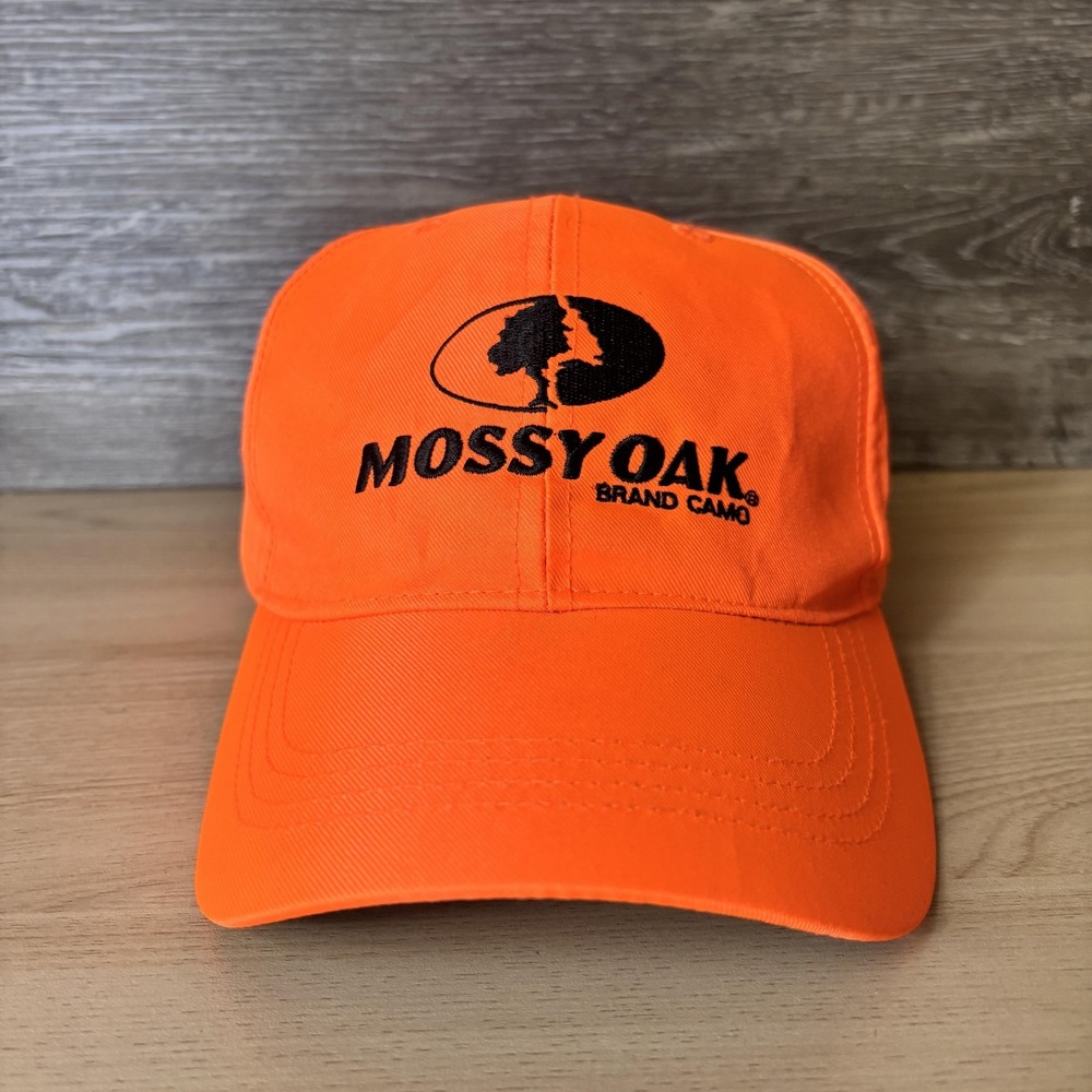 Mossy Oak Hat Cap Strap Back Orange Hunting Safety Paramount Outdoors Mens
